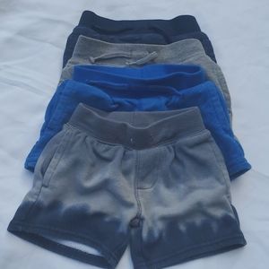 Sweatpant and denim shorts